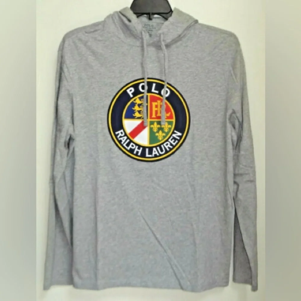 Polo Ralph Lauren Cookie long sleeve Hoodie T Shirt new grey Mens XXL